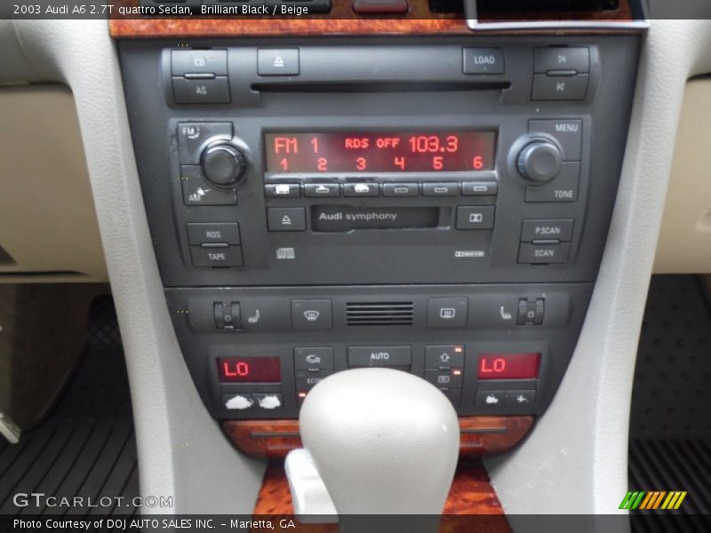 Brilliant Black / Beige 2003 Audi A6 2.7T quattro Sedan