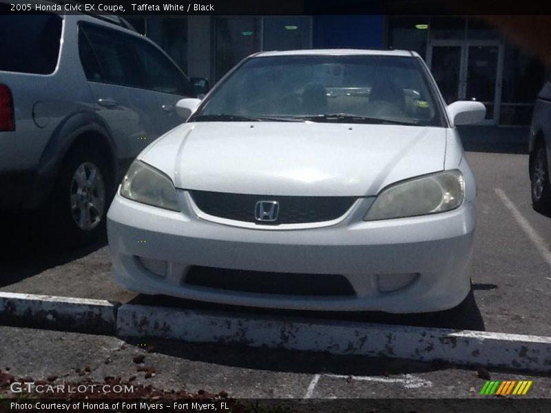 Taffeta White / Black 2005 Honda Civic EX Coupe