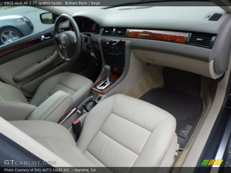 Brilliant Black / Beige 2003 Audi A6 2.7T quattro Sedan