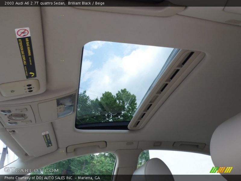 Brilliant Black / Beige 2003 Audi A6 2.7T quattro Sedan