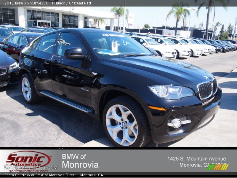 Jet Black / Chateau Red 2011 BMW X6 xDrive35i