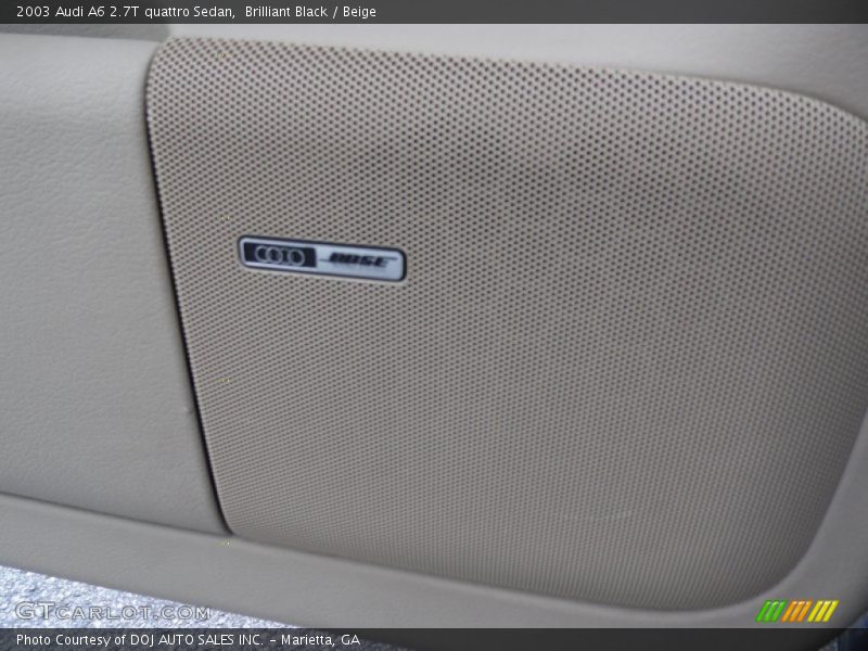 Brilliant Black / Beige 2003 Audi A6 2.7T quattro Sedan