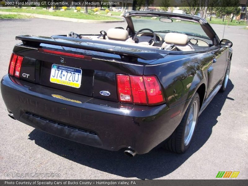 Black / Medium Parchment 2002 Ford Mustang GT Convertible