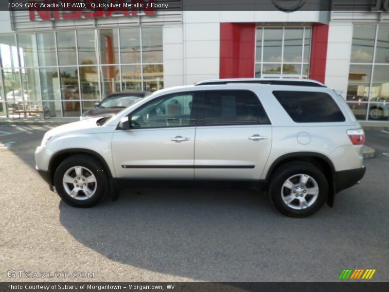 Quicksilver Metallic / Ebony 2009 GMC Acadia SLE AWD