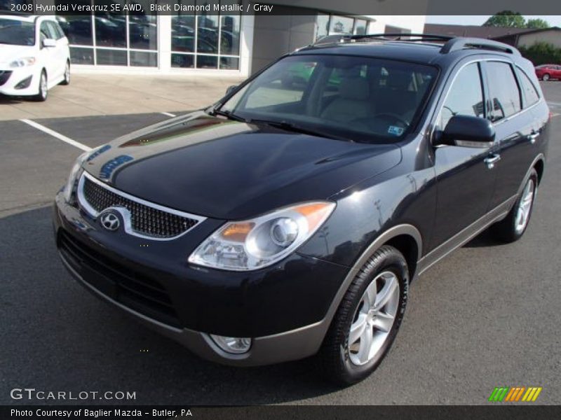 Black Diamond Metallic / Gray 2008 Hyundai Veracruz SE AWD