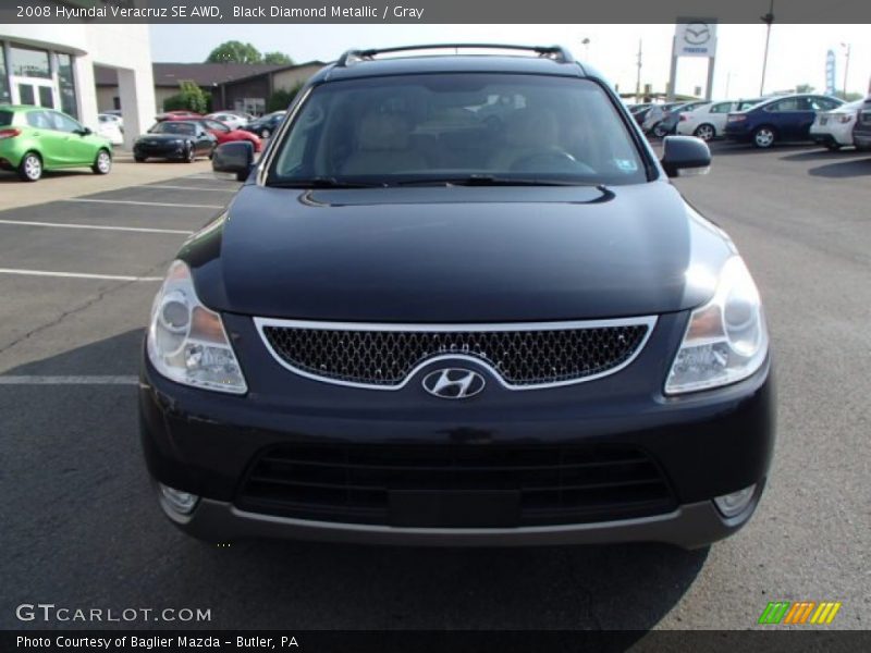 Black Diamond Metallic / Gray 2008 Hyundai Veracruz SE AWD