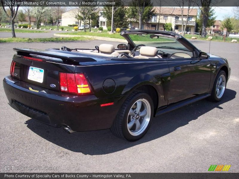 Black / Medium Parchment 2002 Ford Mustang GT Convertible