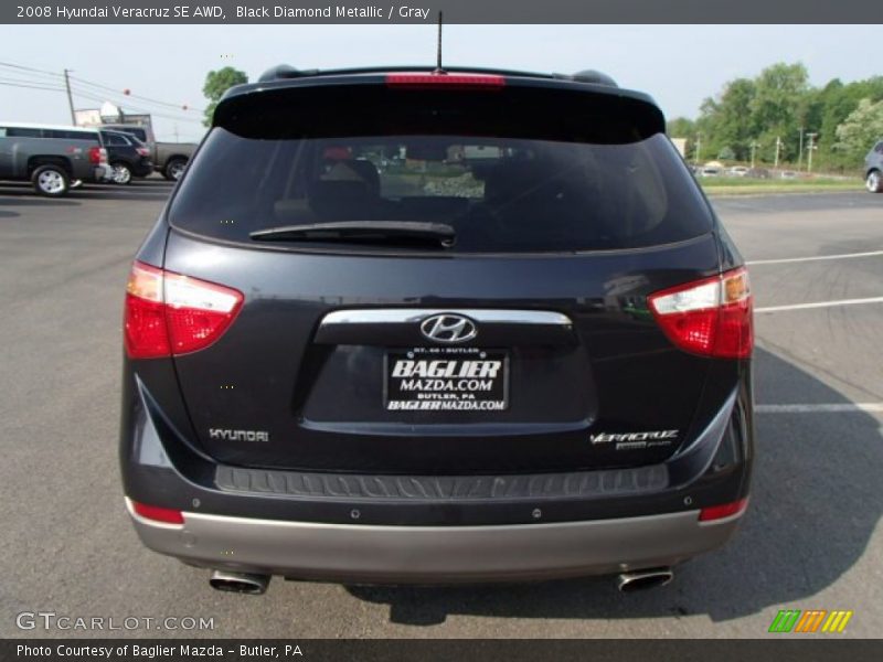 Black Diamond Metallic / Gray 2008 Hyundai Veracruz SE AWD