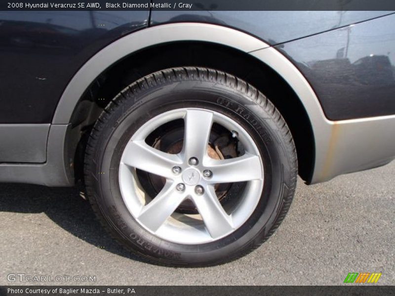 Black Diamond Metallic / Gray 2008 Hyundai Veracruz SE AWD
