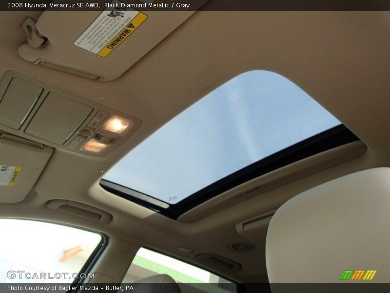 Black Diamond Metallic / Gray 2008 Hyundai Veracruz SE AWD