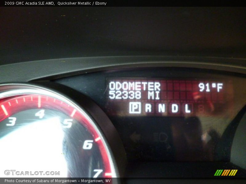 Quicksilver Metallic / Ebony 2009 GMC Acadia SLE AWD