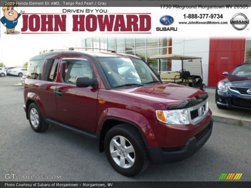 Tango Red Pearl / Gray 2009 Honda Element EX AWD