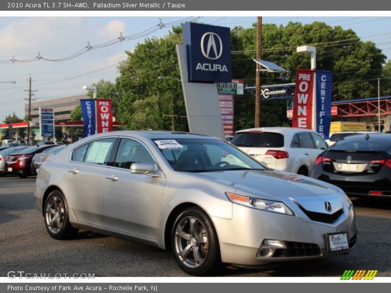 Palladium Silver Metallic / Taupe 2010 Acura TL 3.7 SH-AWD