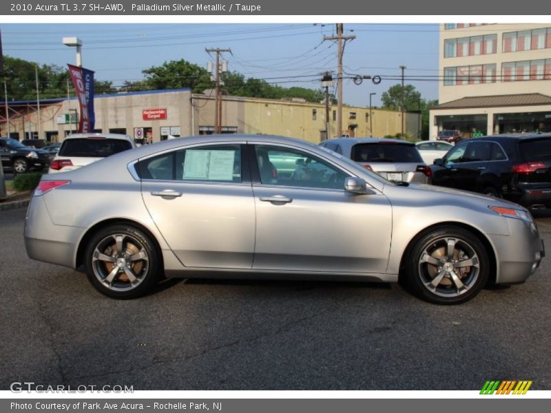 Palladium Silver Metallic / Taupe 2010 Acura TL 3.7 SH-AWD