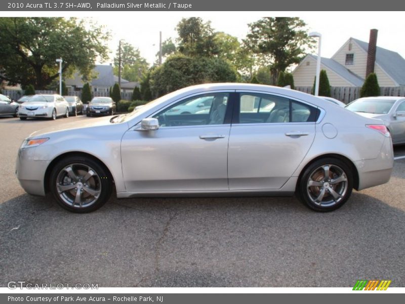 Palladium Silver Metallic / Taupe 2010 Acura TL 3.7 SH-AWD