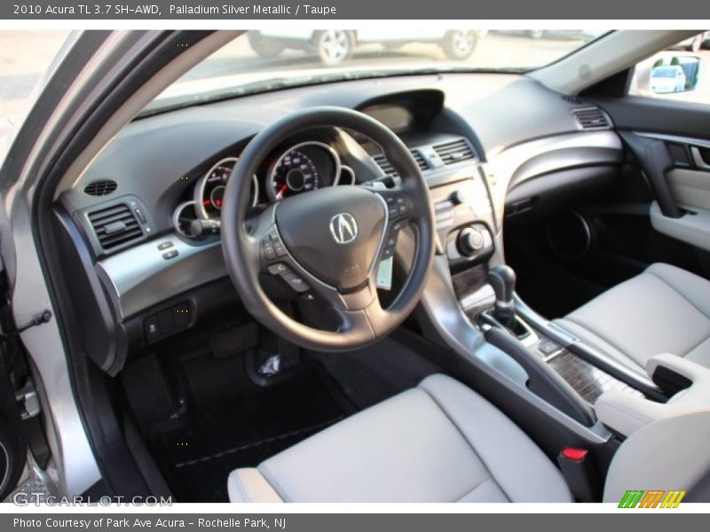 Palladium Silver Metallic / Taupe 2010 Acura TL 3.7 SH-AWD
