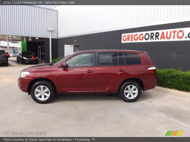 Salsa Red Pearl / Ash 2010 Toyota Highlander V6