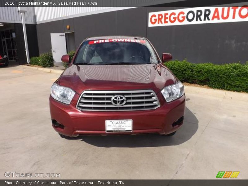 Salsa Red Pearl / Ash 2010 Toyota Highlander V6