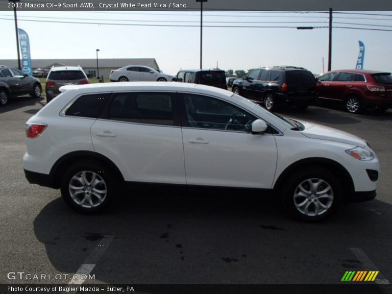 Crystal White Pearl Mica / Sand 2012 Mazda CX-9 Sport AWD