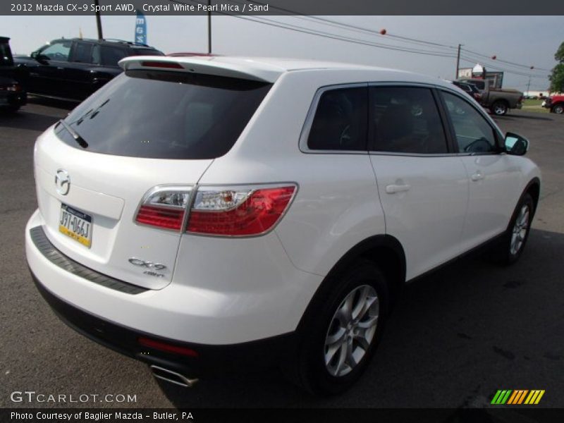 Crystal White Pearl Mica / Sand 2012 Mazda CX-9 Sport AWD