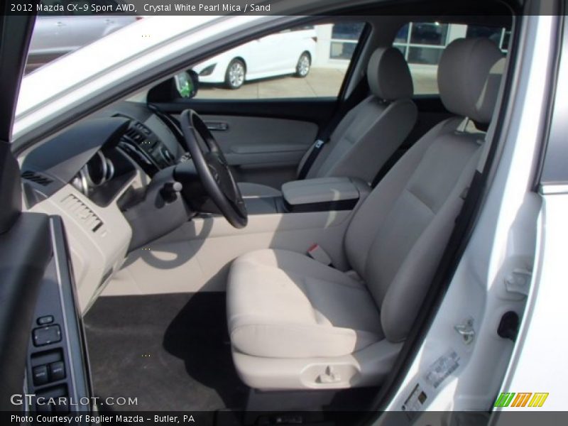 Crystal White Pearl Mica / Sand 2012 Mazda CX-9 Sport AWD
