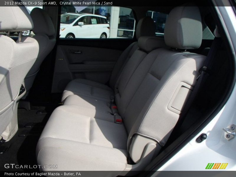 Crystal White Pearl Mica / Sand 2012 Mazda CX-9 Sport AWD