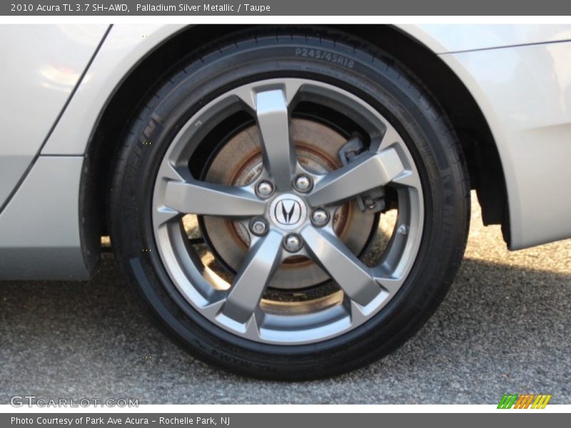 Palladium Silver Metallic / Taupe 2010 Acura TL 3.7 SH-AWD