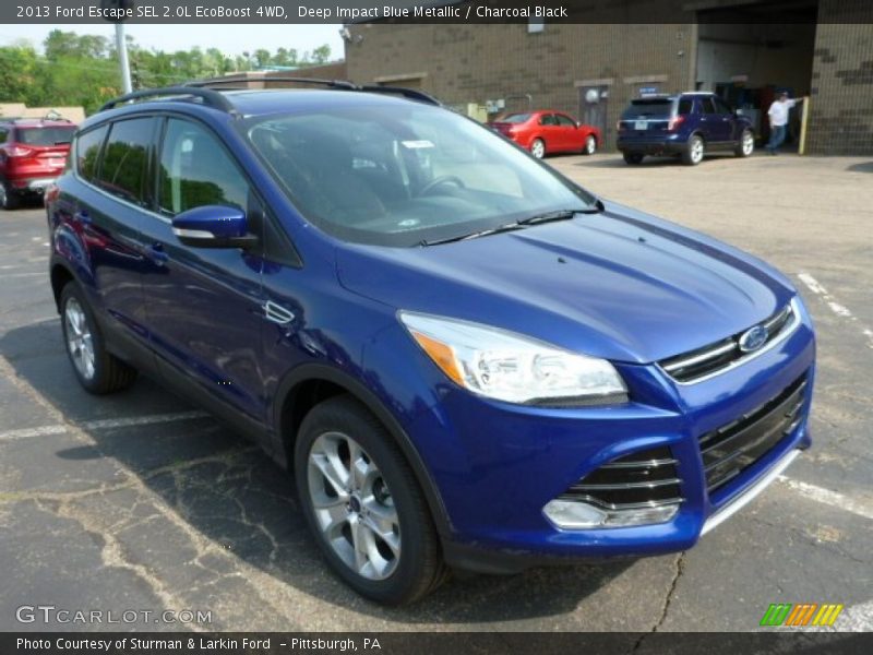 Deep Impact Blue Metallic / Charcoal Black 2013 Ford Escape SEL 2.0L EcoBoost 4WD
