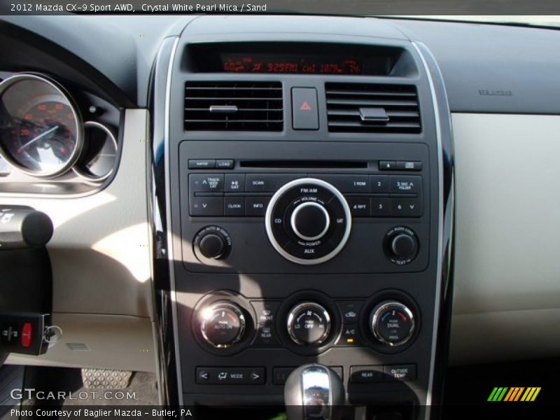 Crystal White Pearl Mica / Sand 2012 Mazda CX-9 Sport AWD