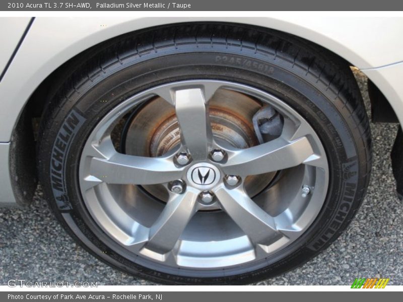 Palladium Silver Metallic / Taupe 2010 Acura TL 3.7 SH-AWD