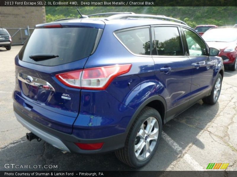Deep Impact Blue Metallic / Charcoal Black 2013 Ford Escape SEL 2.0L EcoBoost 4WD