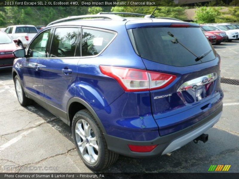 Deep Impact Blue Metallic / Charcoal Black 2013 Ford Escape SEL 2.0L EcoBoost 4WD