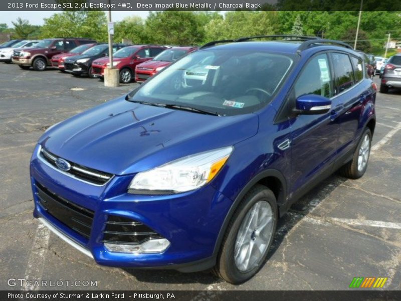 Deep Impact Blue Metallic / Charcoal Black 2013 Ford Escape SEL 2.0L EcoBoost 4WD