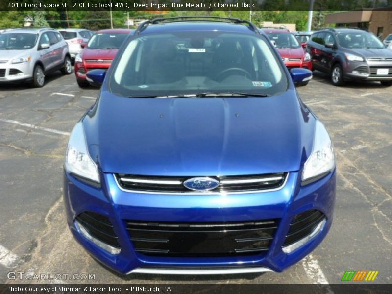 Deep Impact Blue Metallic / Charcoal Black 2013 Ford Escape SEL 2.0L EcoBoost 4WD