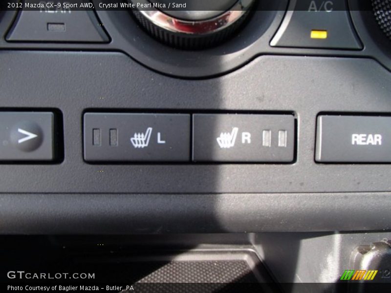 Crystal White Pearl Mica / Sand 2012 Mazda CX-9 Sport AWD