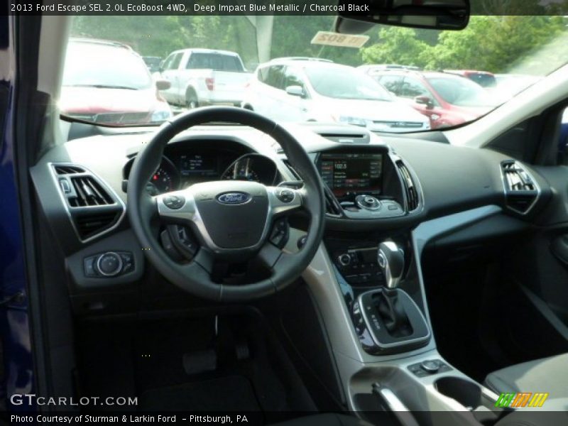 Deep Impact Blue Metallic / Charcoal Black 2013 Ford Escape SEL 2.0L EcoBoost 4WD