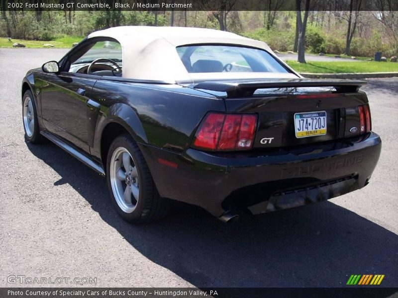 Black / Medium Parchment 2002 Ford Mustang GT Convertible