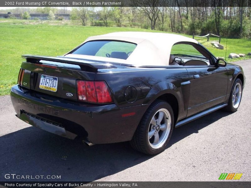Black / Medium Parchment 2002 Ford Mustang GT Convertible
