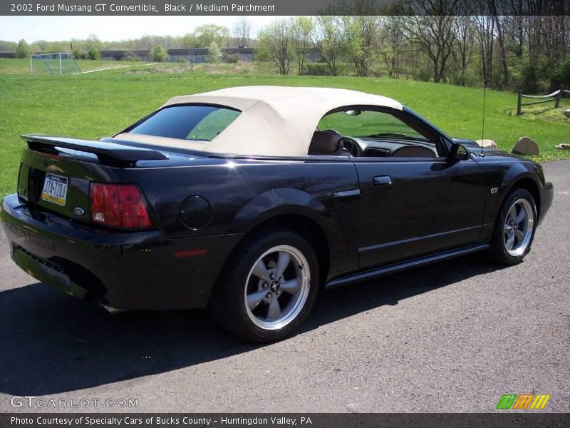 Black / Medium Parchment 2002 Ford Mustang GT Convertible