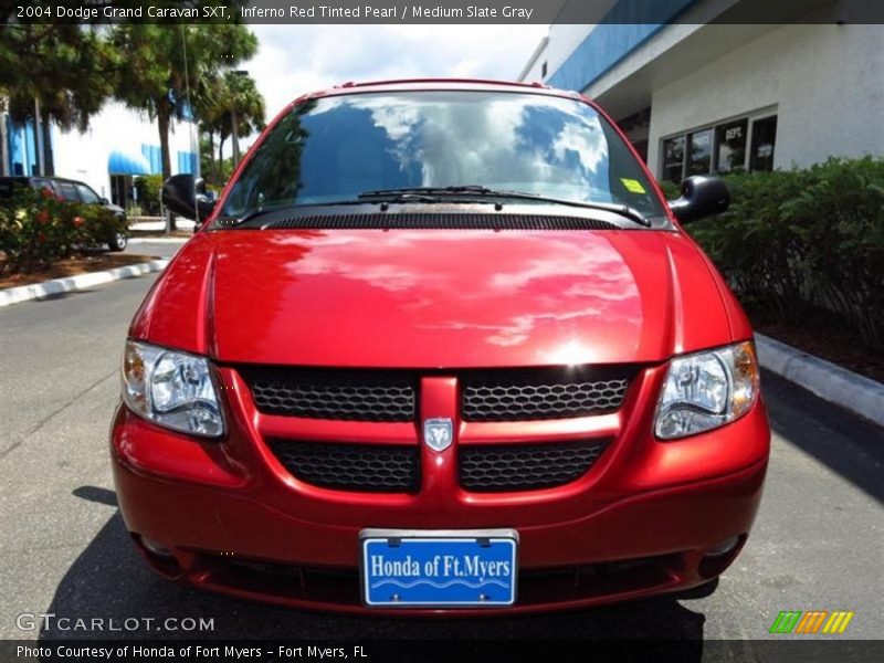 Inferno Red Tinted Pearl / Medium Slate Gray 2004 Dodge Grand Caravan SXT