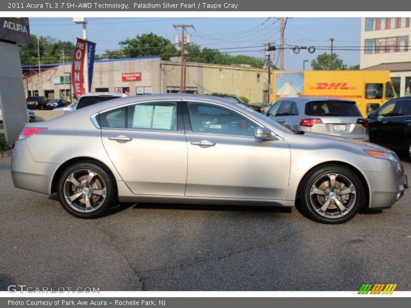 Paladium Silver Pearl / Taupe Gray 2011 Acura TL 3.7 SH-AWD Technology