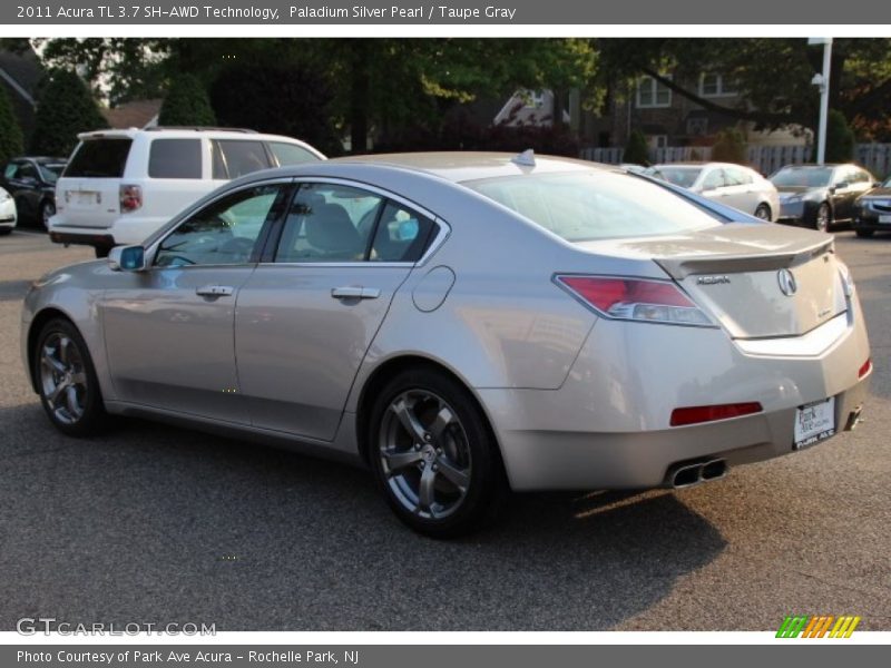 Paladium Silver Pearl / Taupe Gray 2011 Acura TL 3.7 SH-AWD Technology
