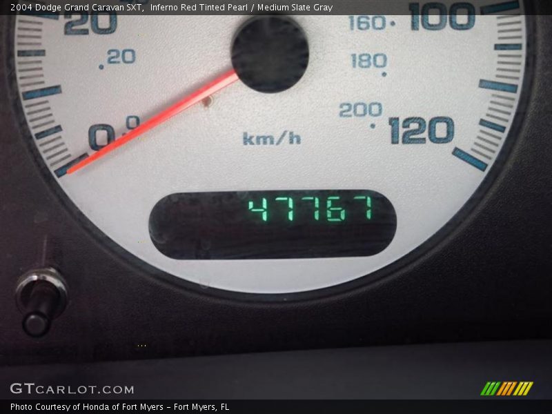 Inferno Red Tinted Pearl / Medium Slate Gray 2004 Dodge Grand Caravan SXT