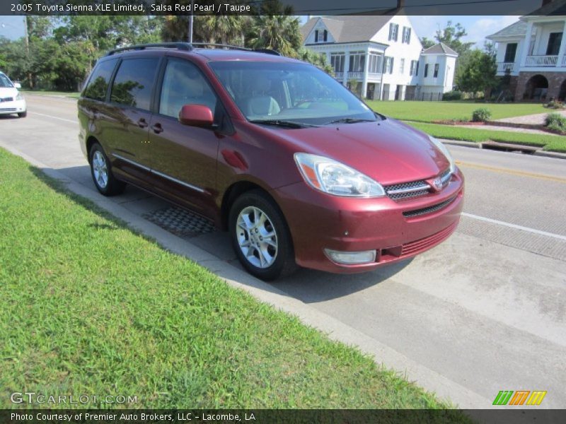 Salsa Red Pearl / Taupe 2005 Toyota Sienna XLE Limited
