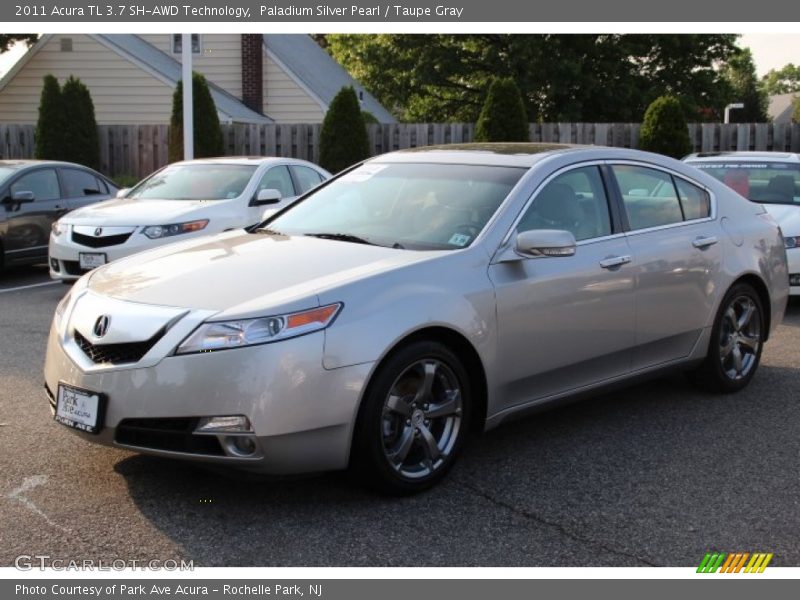 Paladium Silver Pearl / Taupe Gray 2011 Acura TL 3.7 SH-AWD Technology