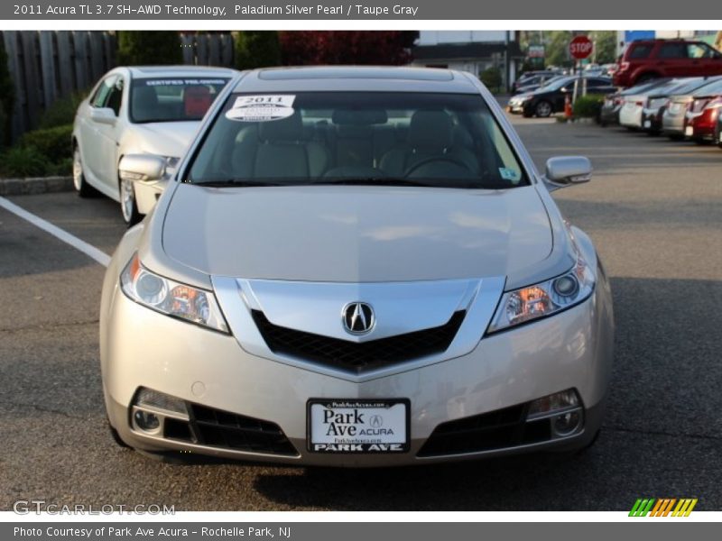 Paladium Silver Pearl / Taupe Gray 2011 Acura TL 3.7 SH-AWD Technology