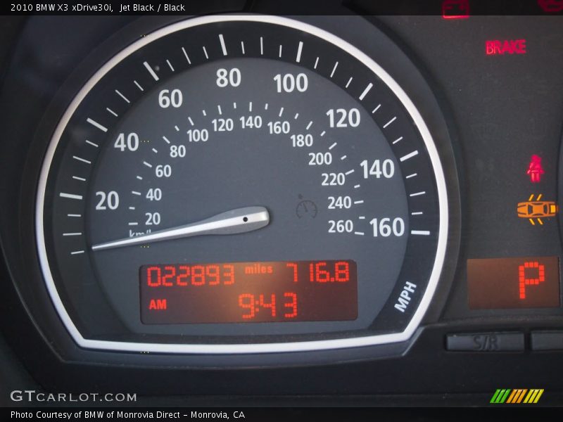 Jet Black / Black 2010 BMW X3 xDrive30i