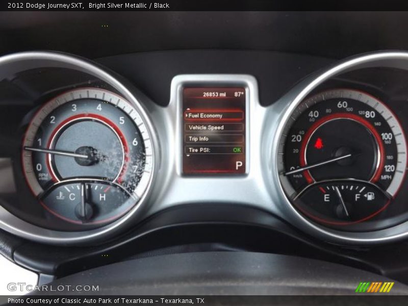 Bright Silver Metallic / Black 2012 Dodge Journey SXT