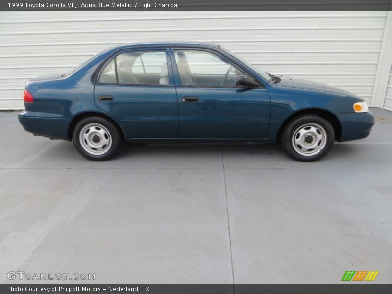 Aqua Blue Metallic / Light Charcoal 1999 Toyota Corolla VE