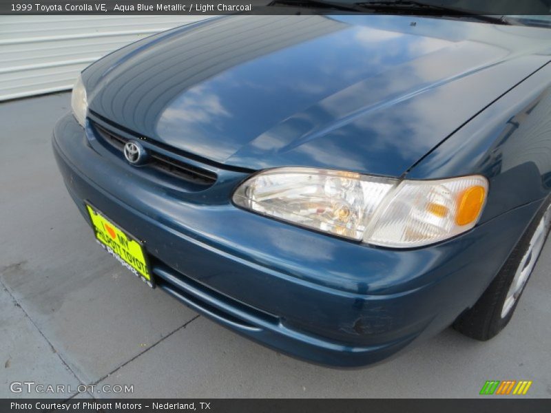 Aqua Blue Metallic / Light Charcoal 1999 Toyota Corolla VE